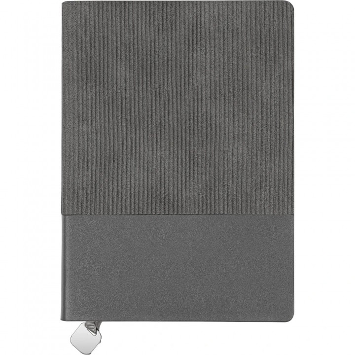 Logo Baskılı Füme Çizgili Dokulu Metal Tokalı Karton Kılıflı Tarihsiz Defter